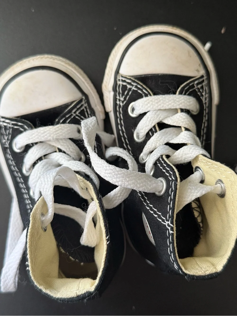 Converse Kids Black & White High Top Sneakers